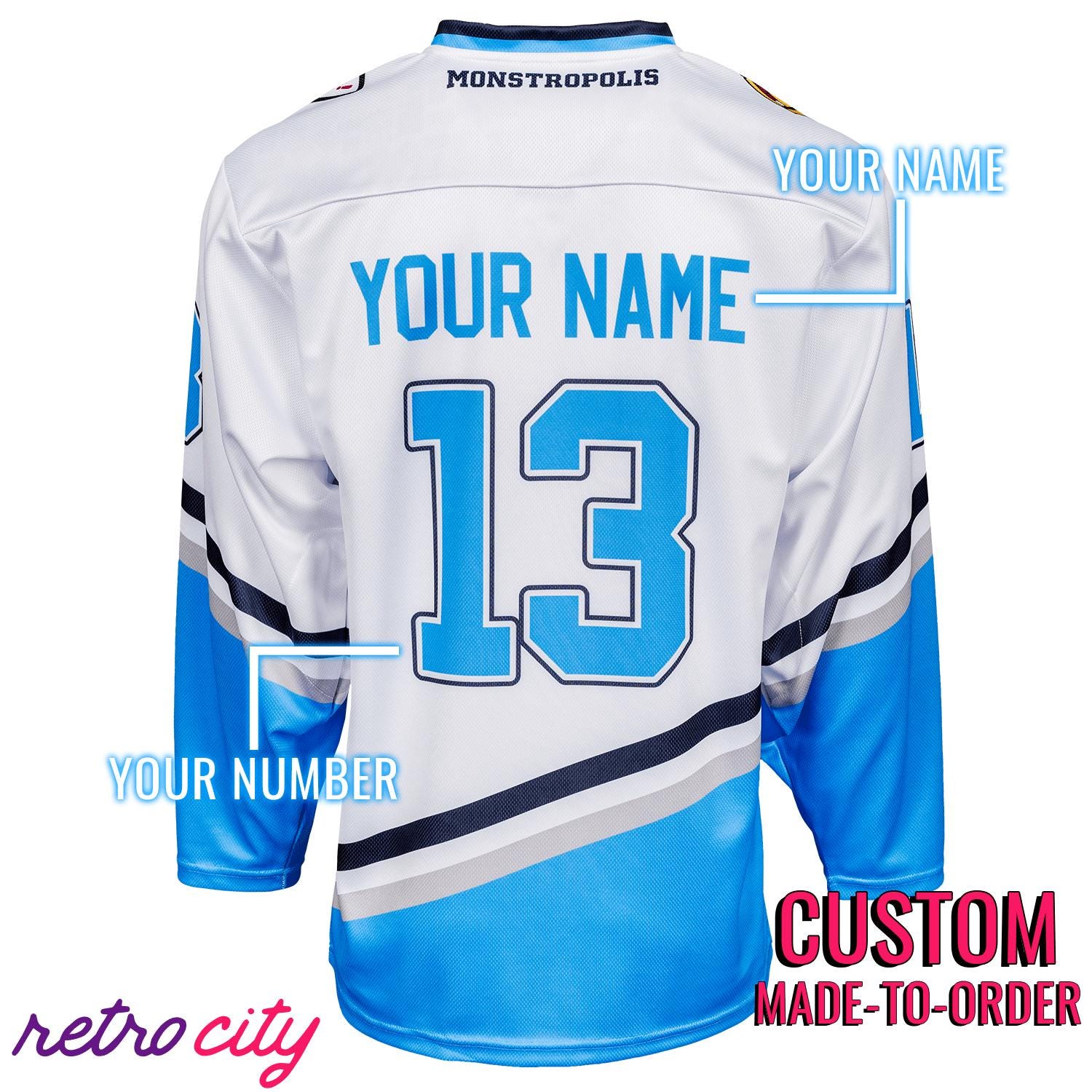 Monstropolis Monsters Hockey Jersey Sweater (White)