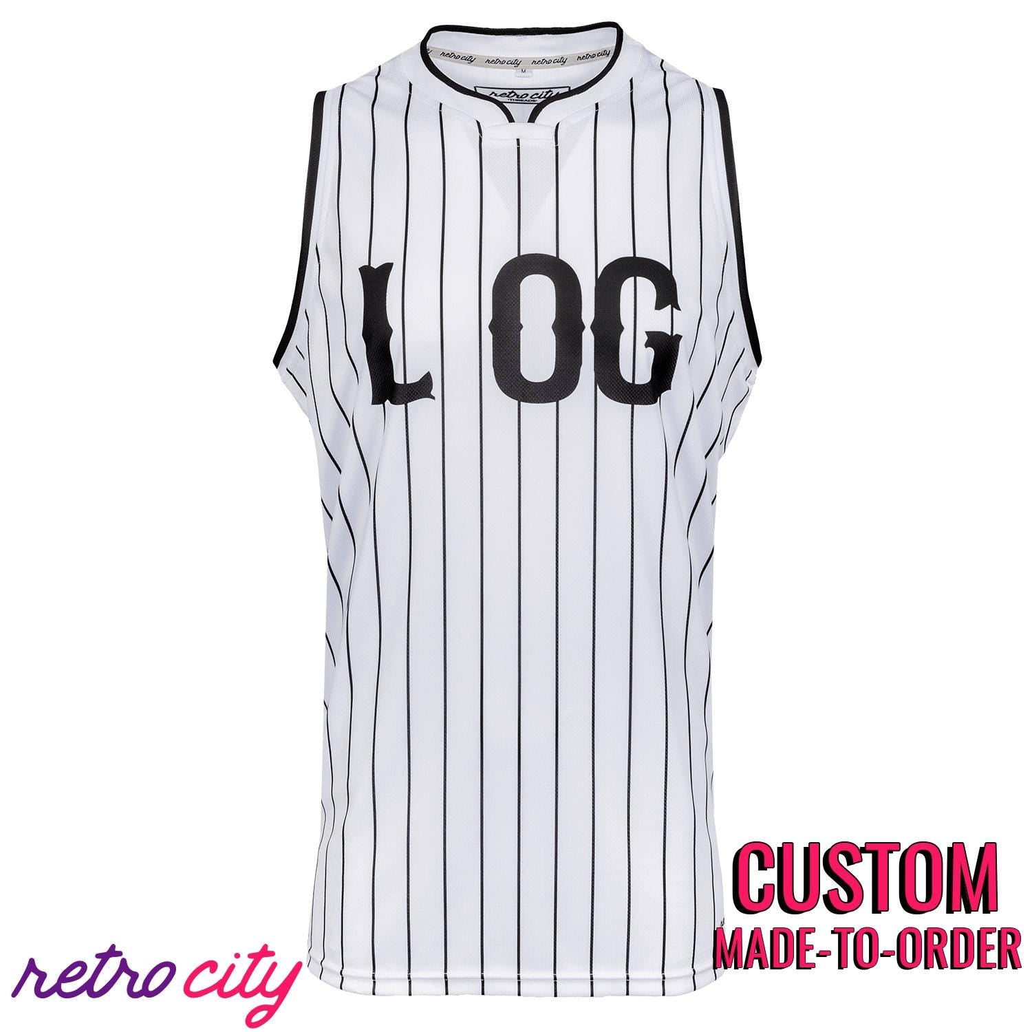 Kendall Roy Succession 'L to the OG' Pinstripe Basketball Jersey