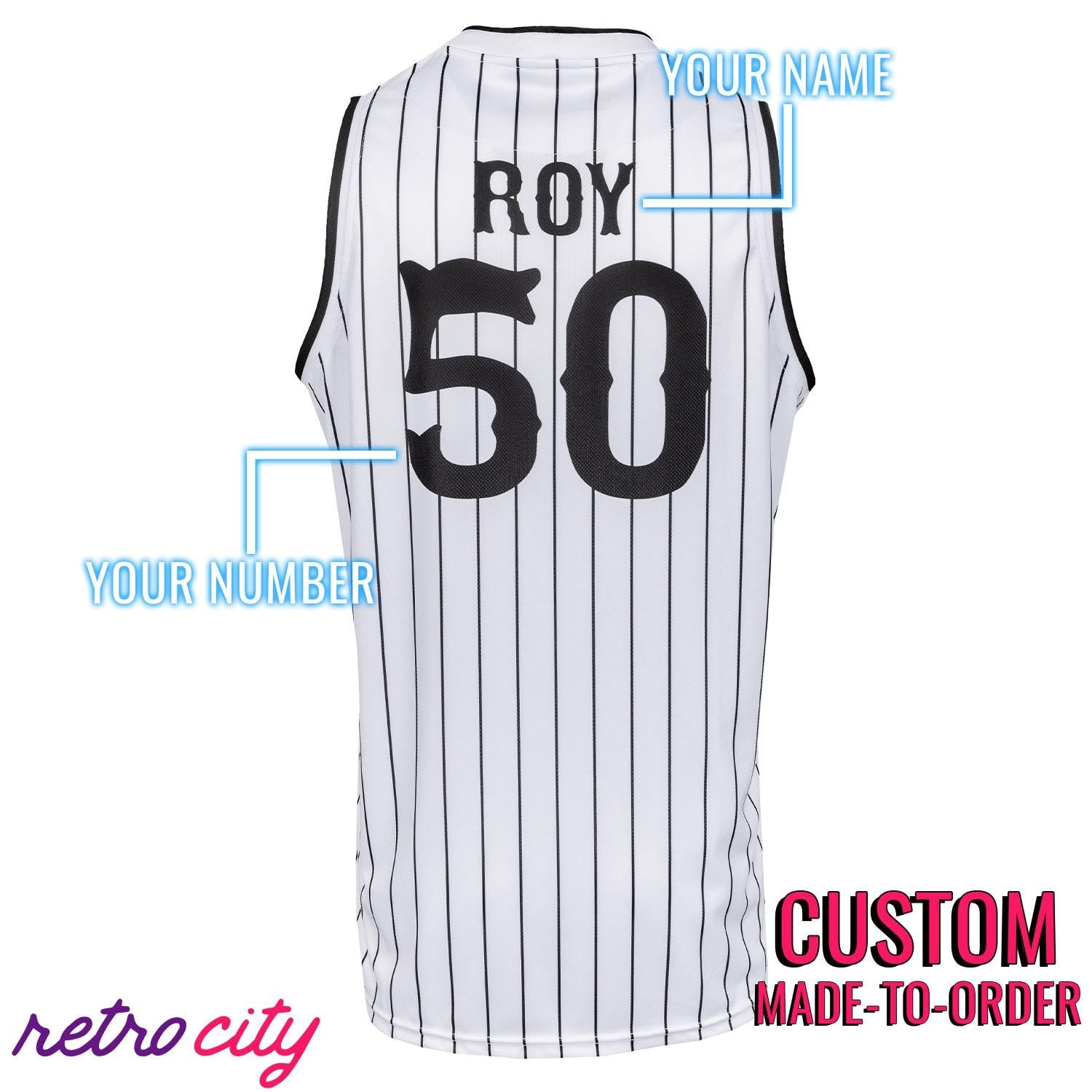 Kendall Roy Succession 'L to the OG' Pinstripe Basketball Jersey