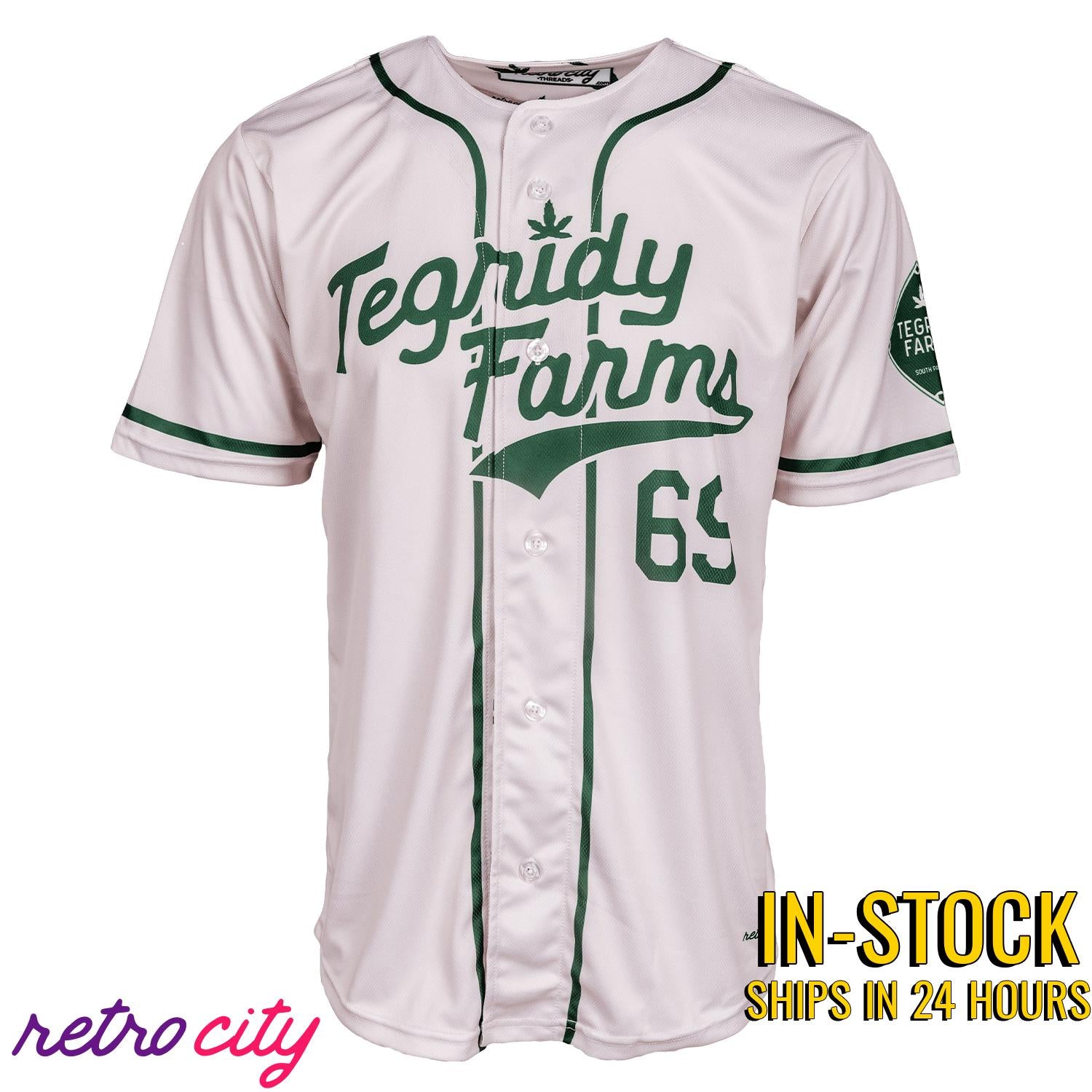 Tegridy Farms FullButton Baseball Jersey *INSTOCK* Retro City Threads