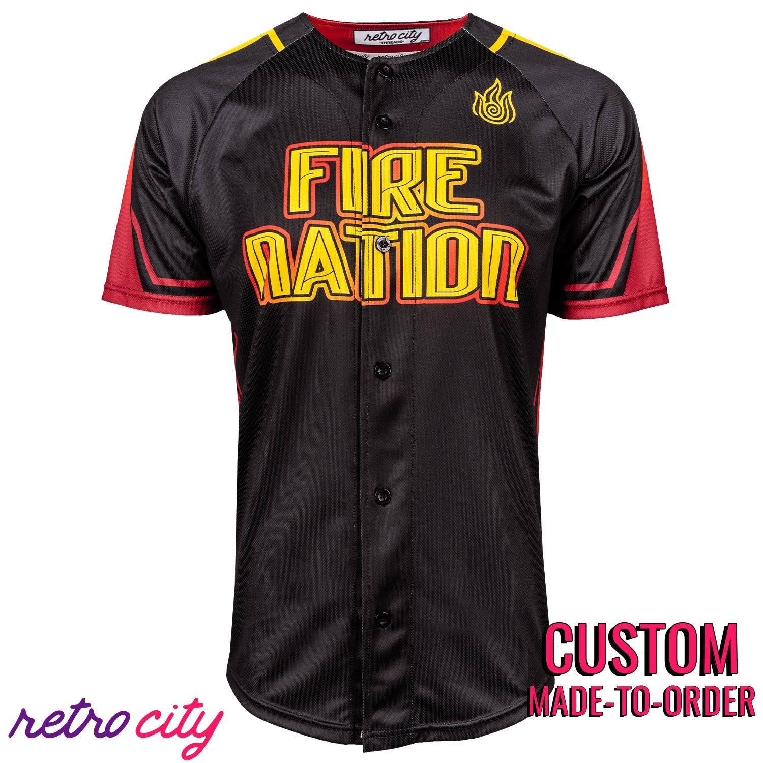 The last airbender avatar Firebender Fire Nation Baseball Jersey Shirt