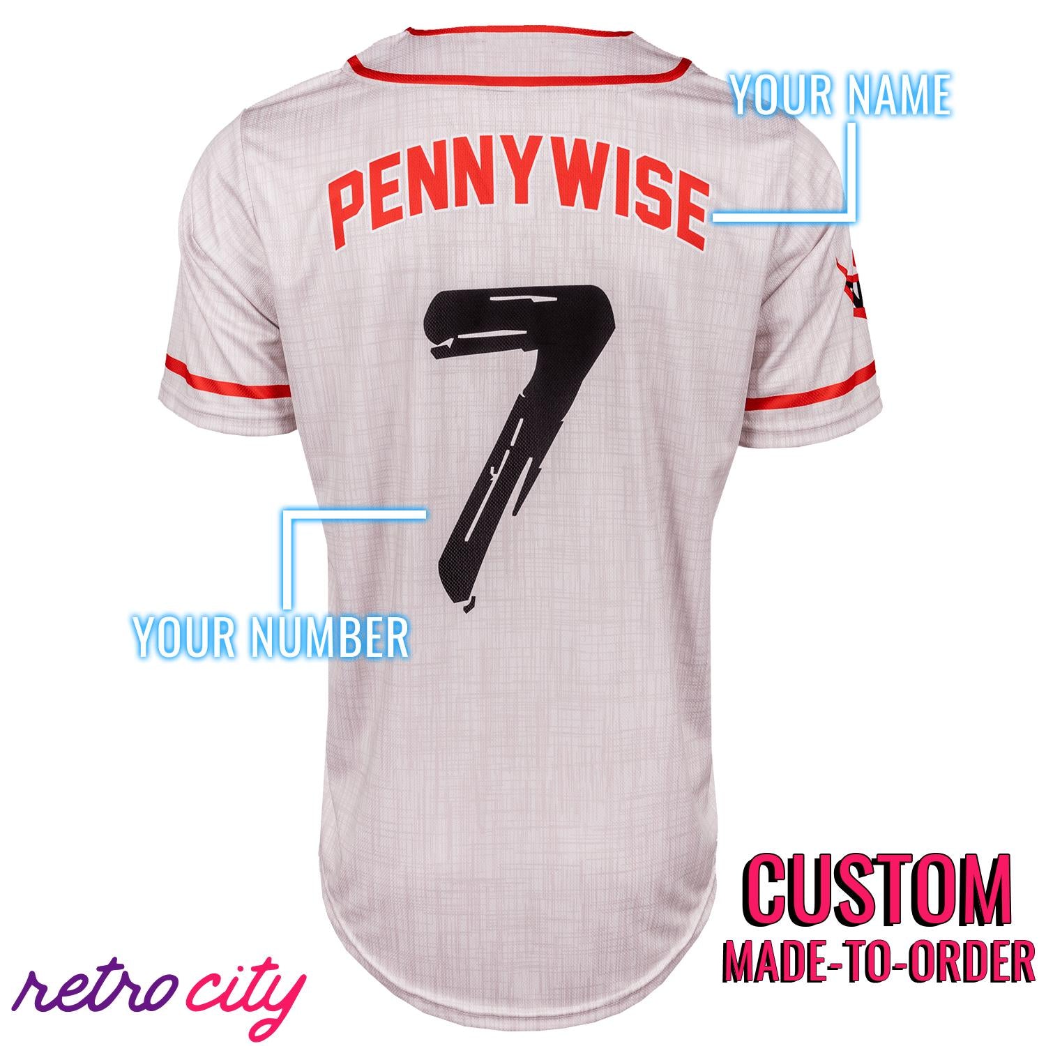 Derry Floaters Pennywise Baseball Jersey *CUSTOM*