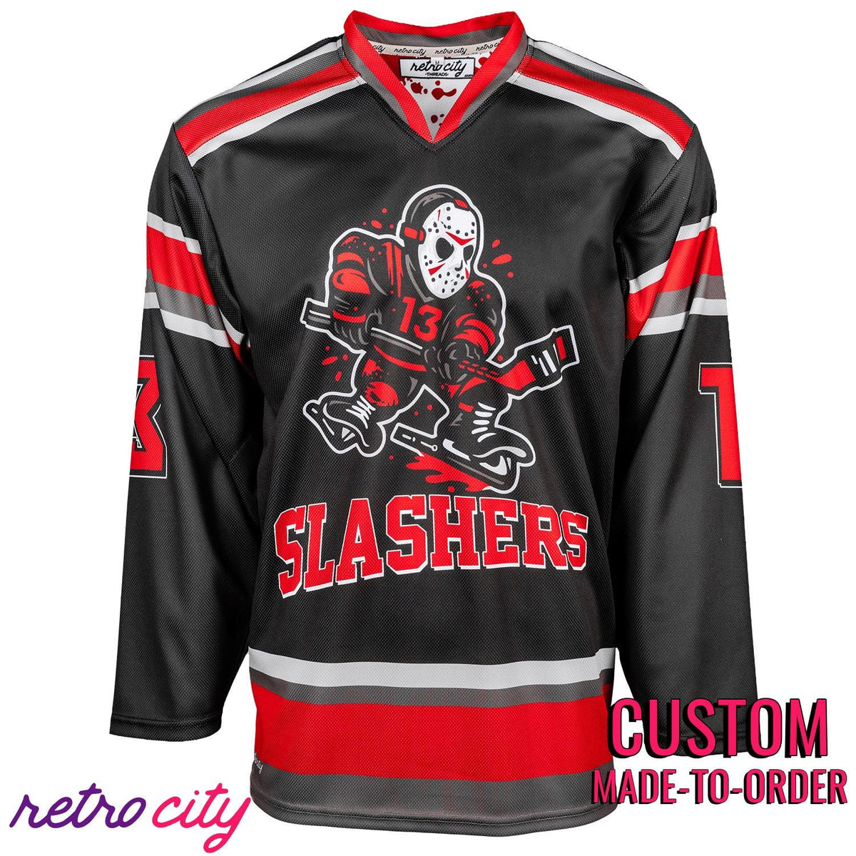 Camp Crystal Lake Slashers Jason Voorhees Custom Hockey Jersey
