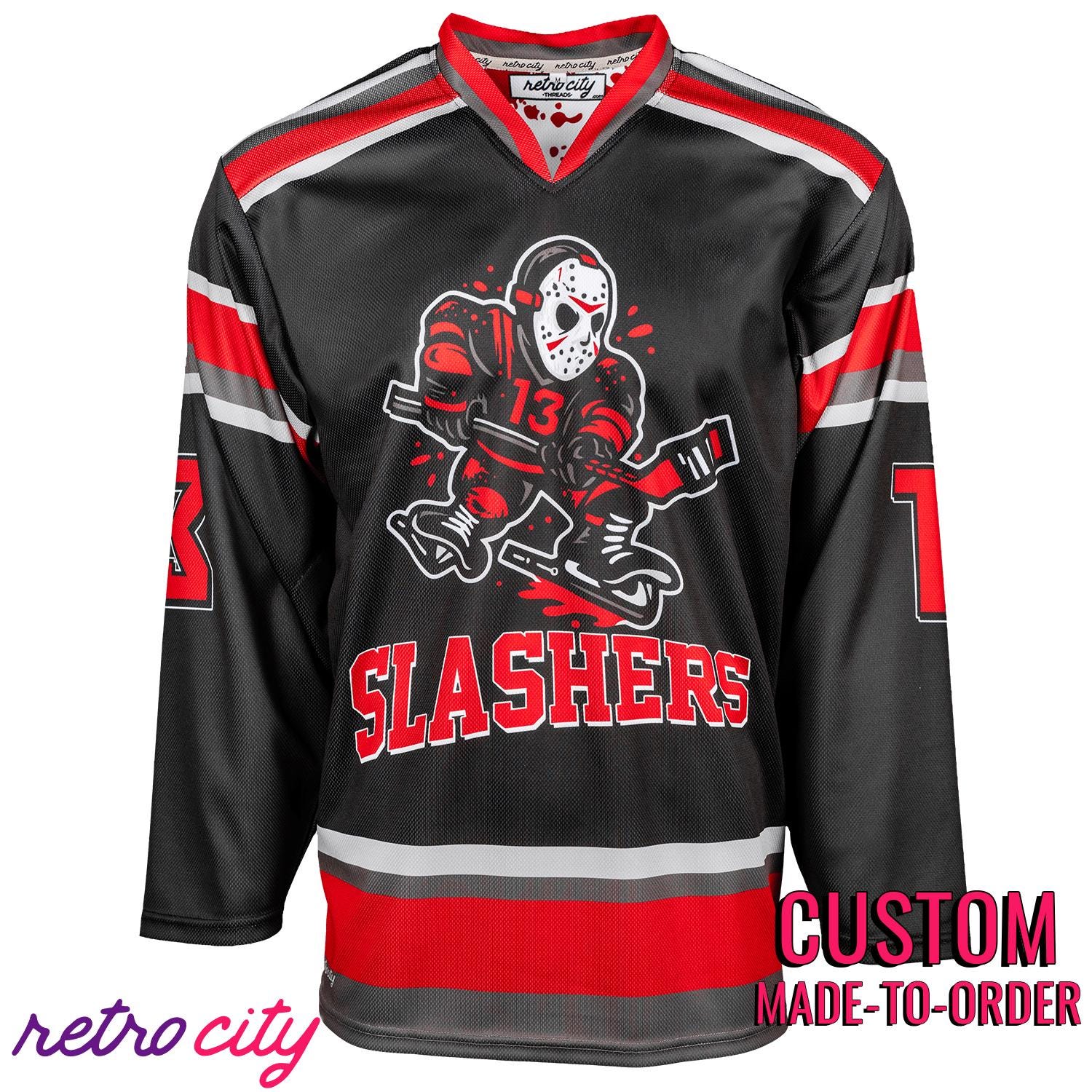 Camp Crystal Lake Slashers Jason Voorhees Custom Hockey Jersey