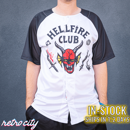 hellfire club stranger things full-button baseball jersey *in-stock*