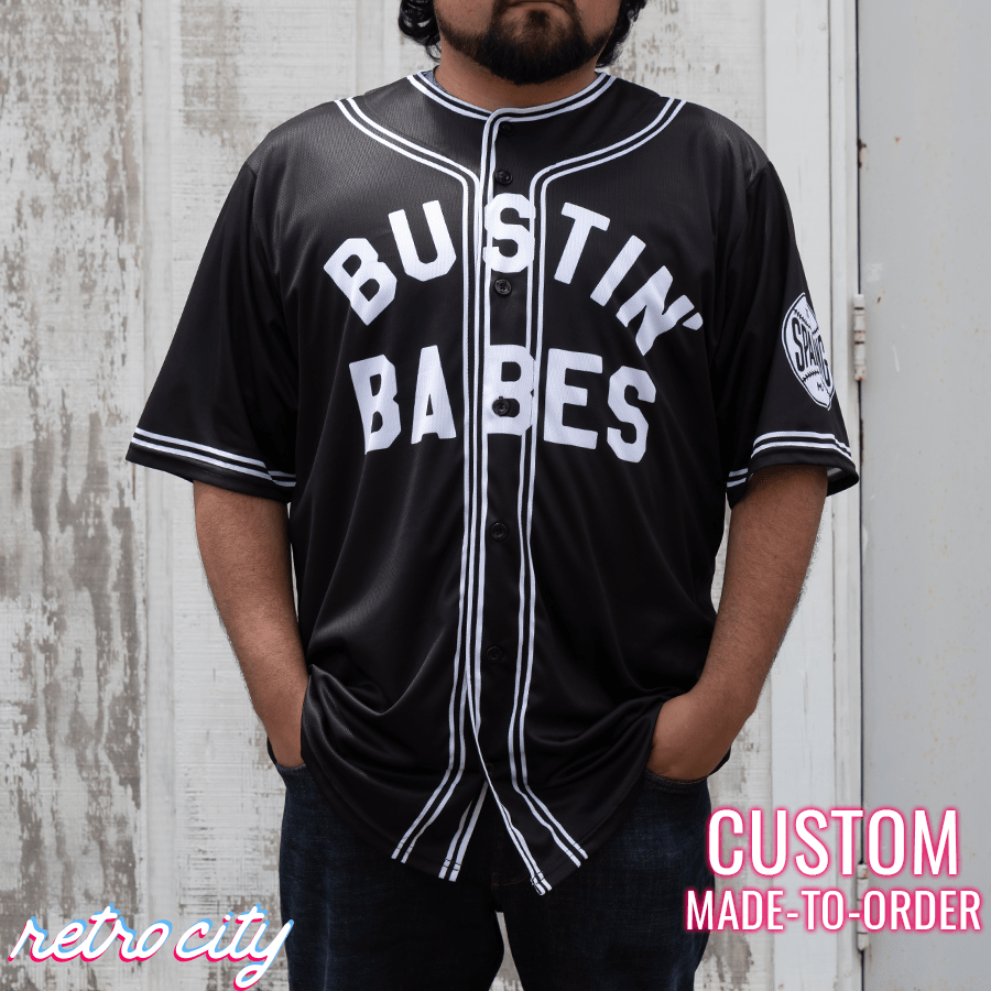bustin' babes 1927 babe ruth custom vintage baseball jersey
