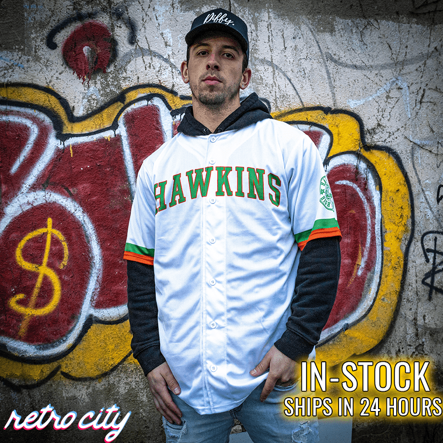 Hawkins High School Stranger Things Lucas Sinclair Baseball Jersey In-Stock