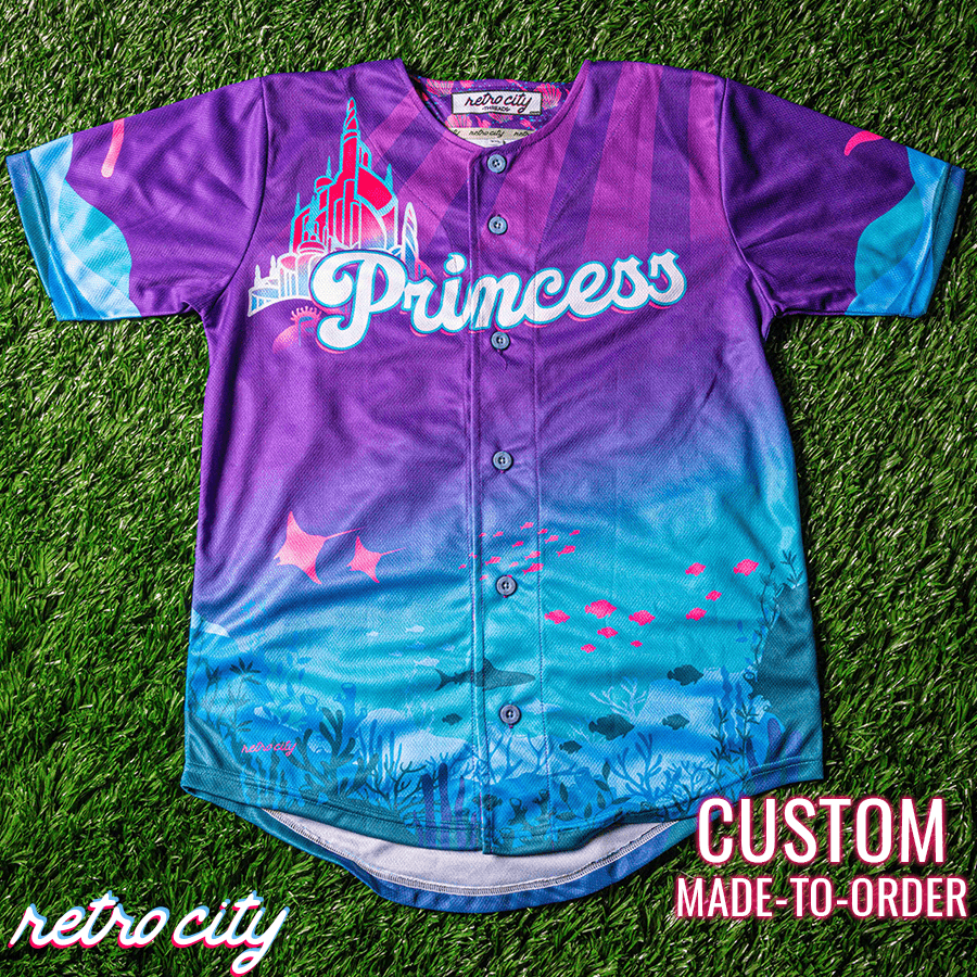 princess ariel custom baseball jersey