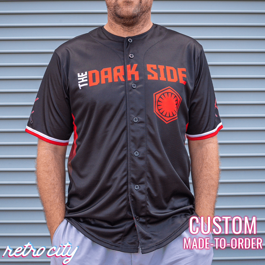 dark side first order full-button baseball fan jersey