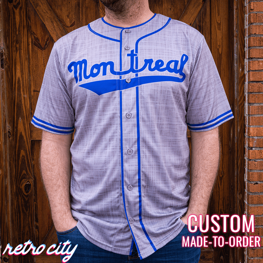 Montreal Royals Jackie Robinson Full-Button Vintage Baseball Jersey