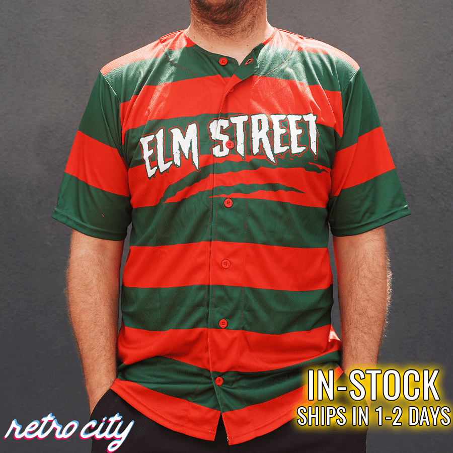 Nightmare On Elm Street Freddy Krueger Baseball Horror Jersey In-Stock