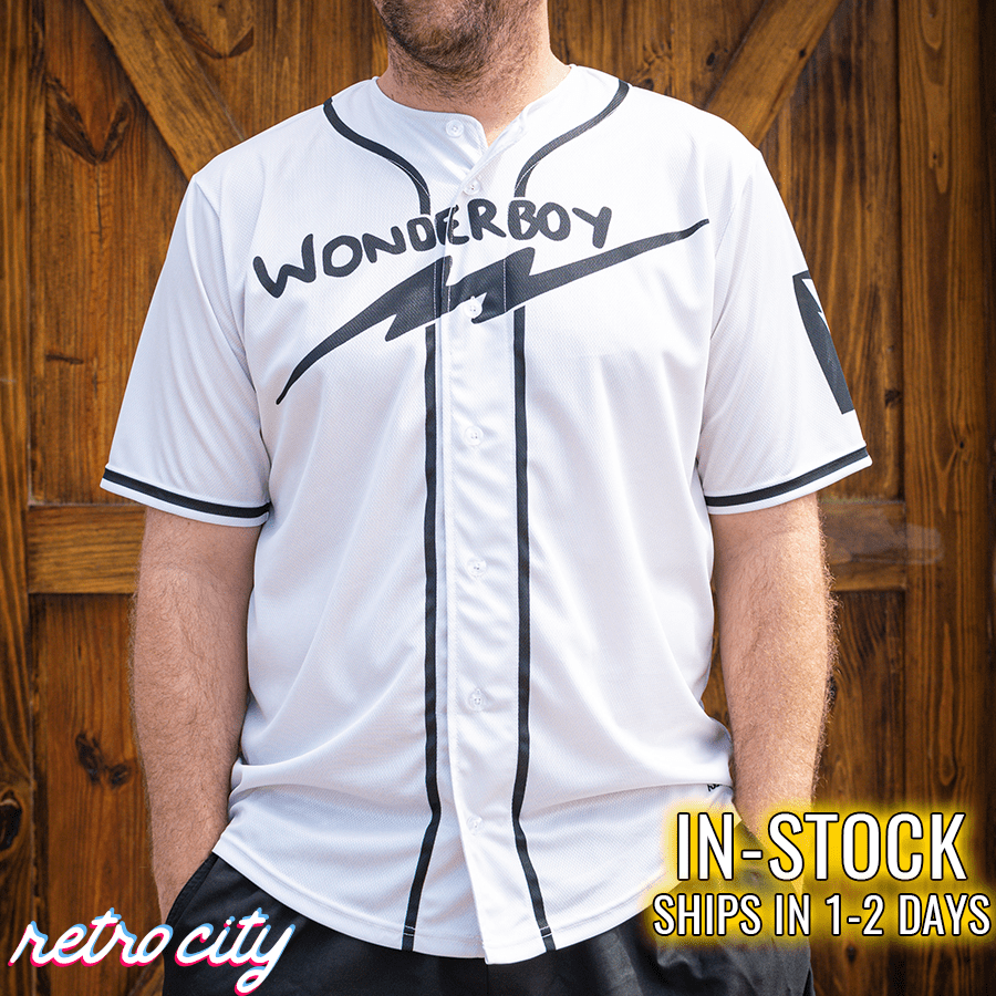 wonderboy 'the natural' new york knights baseball jersey *in-stock*