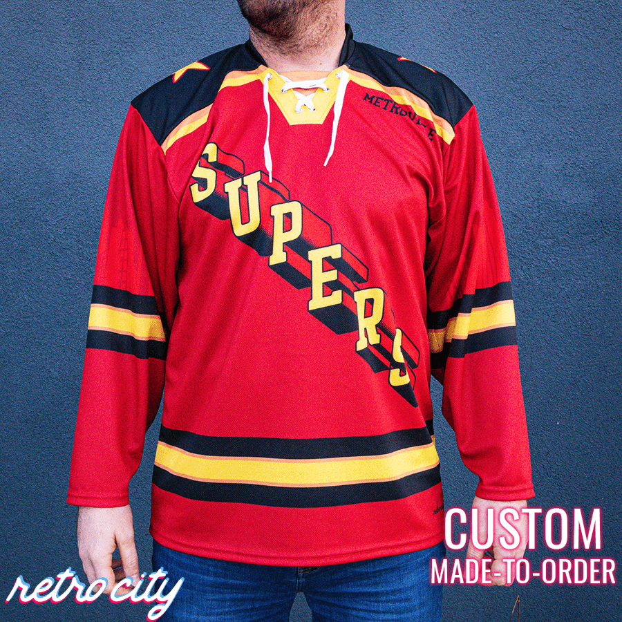 Metroville Supers 'Incredibles' Disney Movie Custom Hockey Jersey Sweater