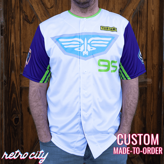 Space Rangers Buzz Lightyear Disney Toy Story Star Command Full-Button Custom Baseball Jersey