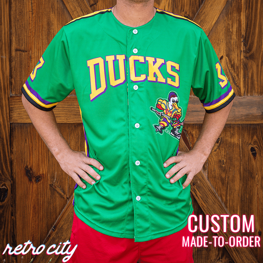the 'mighty ducks' goldberg custom baseball jersey