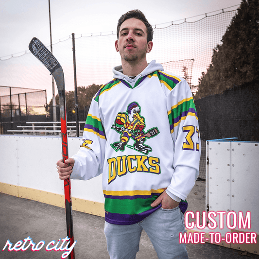 Custom Retro The Mighty Ducks Movie Ice Hockey Jerseys - WanderGears