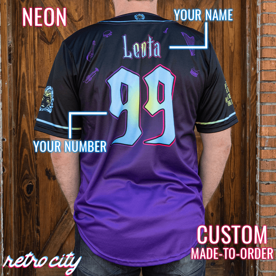 gracey manor madames haunted mansion leota full-button baseball jersey