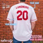 lazy-o motel ozark ruth langmore full-button baseball jersey (cream)