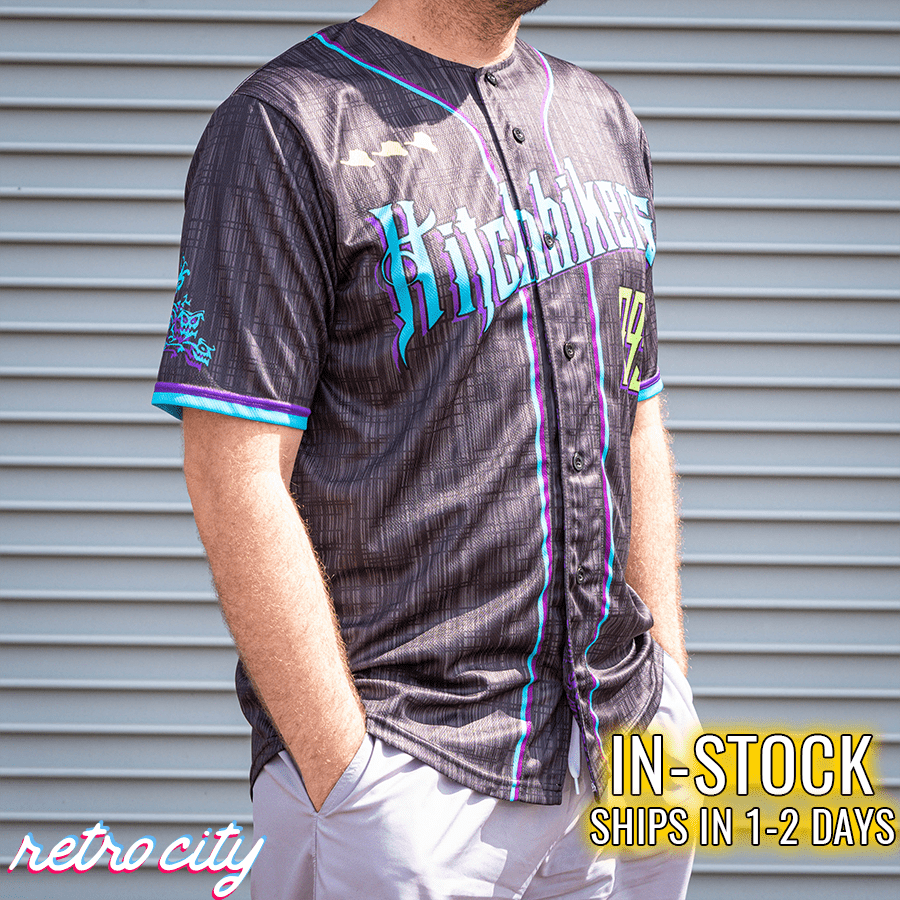 haunted mansion ride 'hitchhikers' full-button baseball fan jersey *in-stock*