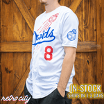 droids los angeles full-button baseball jersey (white) *in-stock*