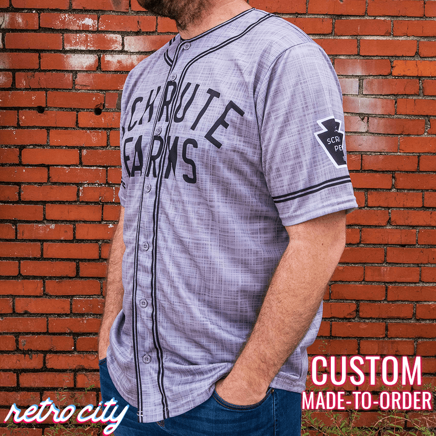 Youth & Adult Cream Full Button Baseball Jersey