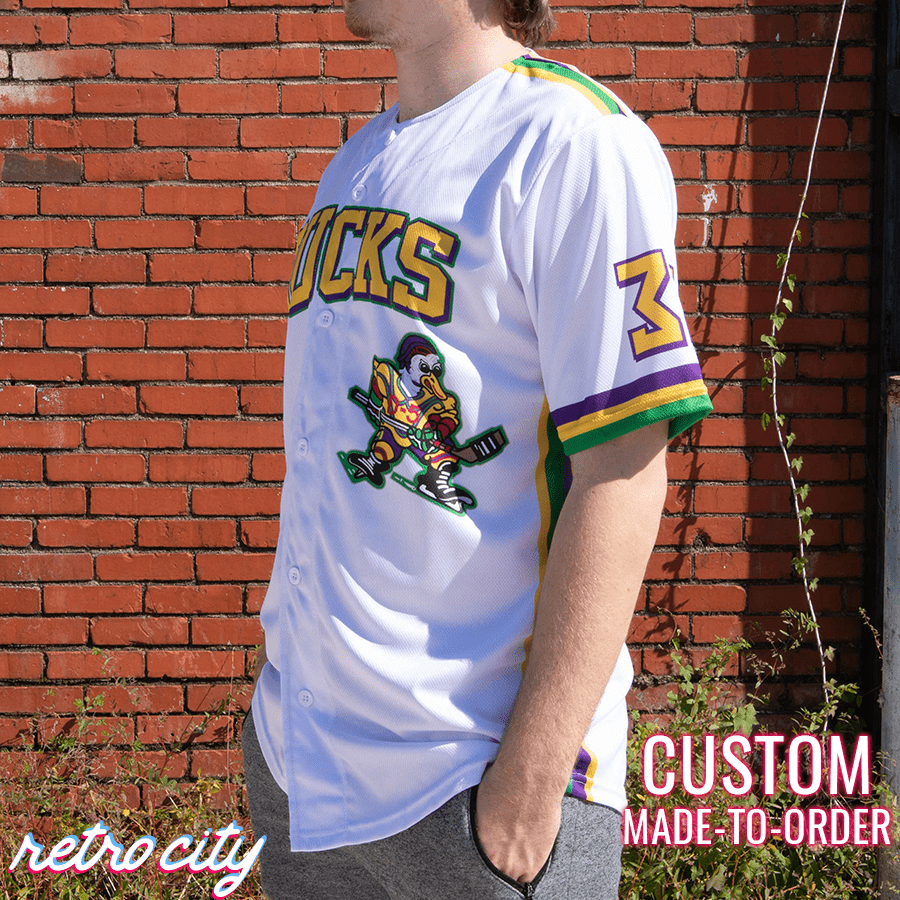 the 'mighty ducks' goldberg custom baseball jersey , Mighty Ducks Jersey, Goldberg jersey, Custom Baseball jersey