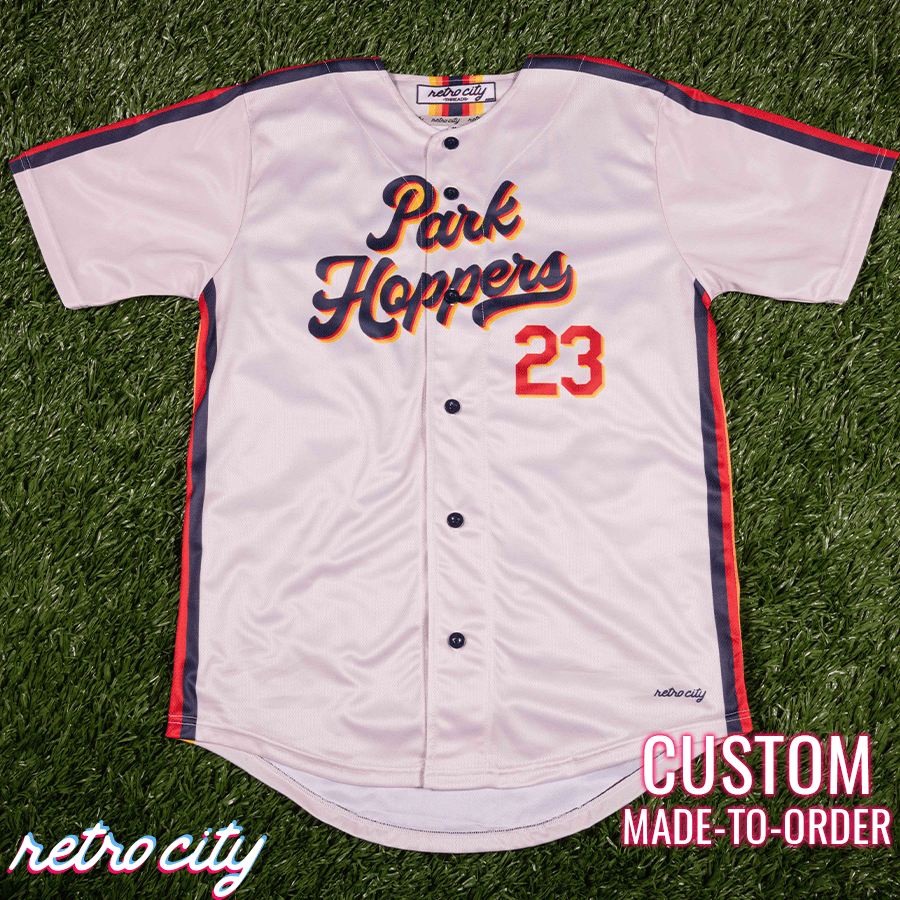 park hoppers full-button custom baseball fan jersey