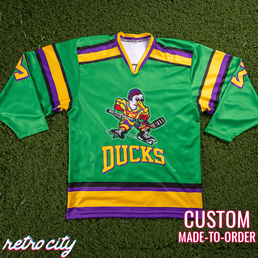 the mighty ducks 'goldberg' custom hockey jersey