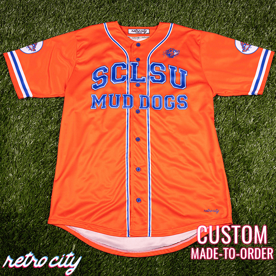 sclsu mud dogs bobby boucher custom baseball jersey