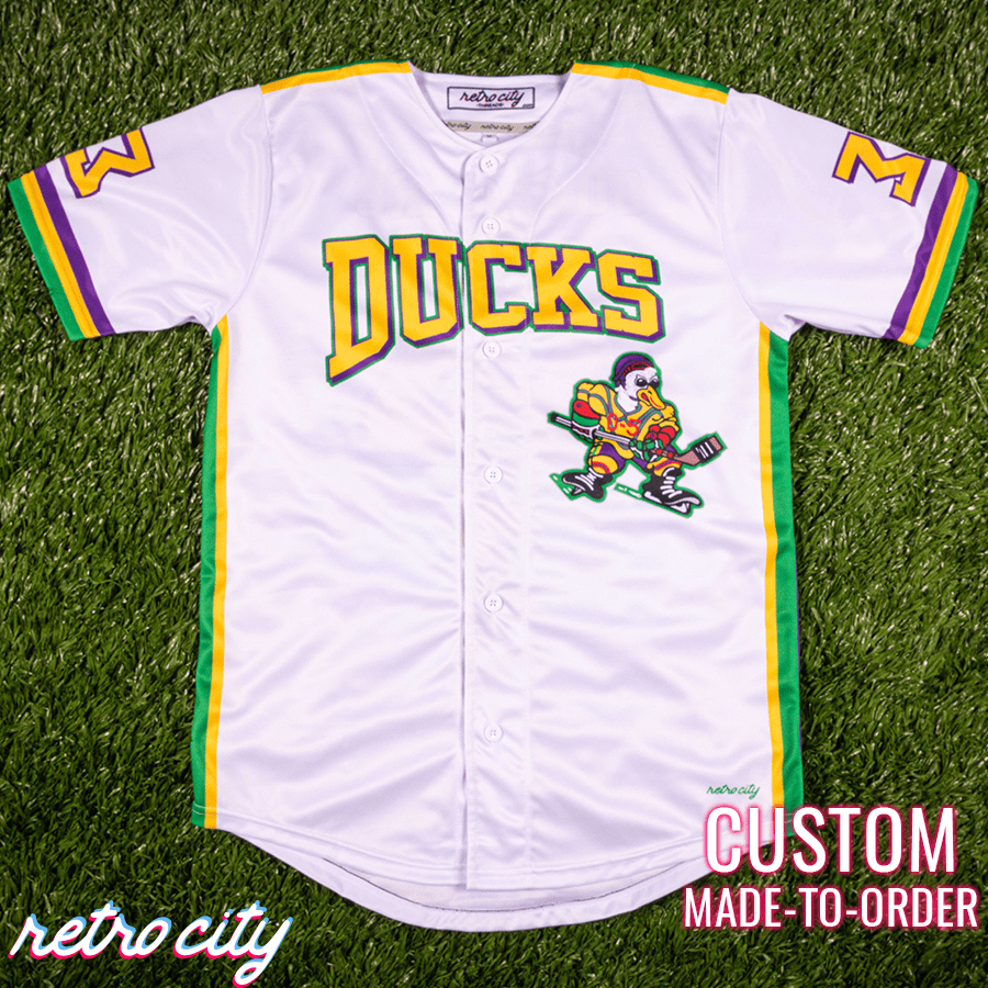 The Mighty Ducks Goldberg Custom Baseball Jersey White