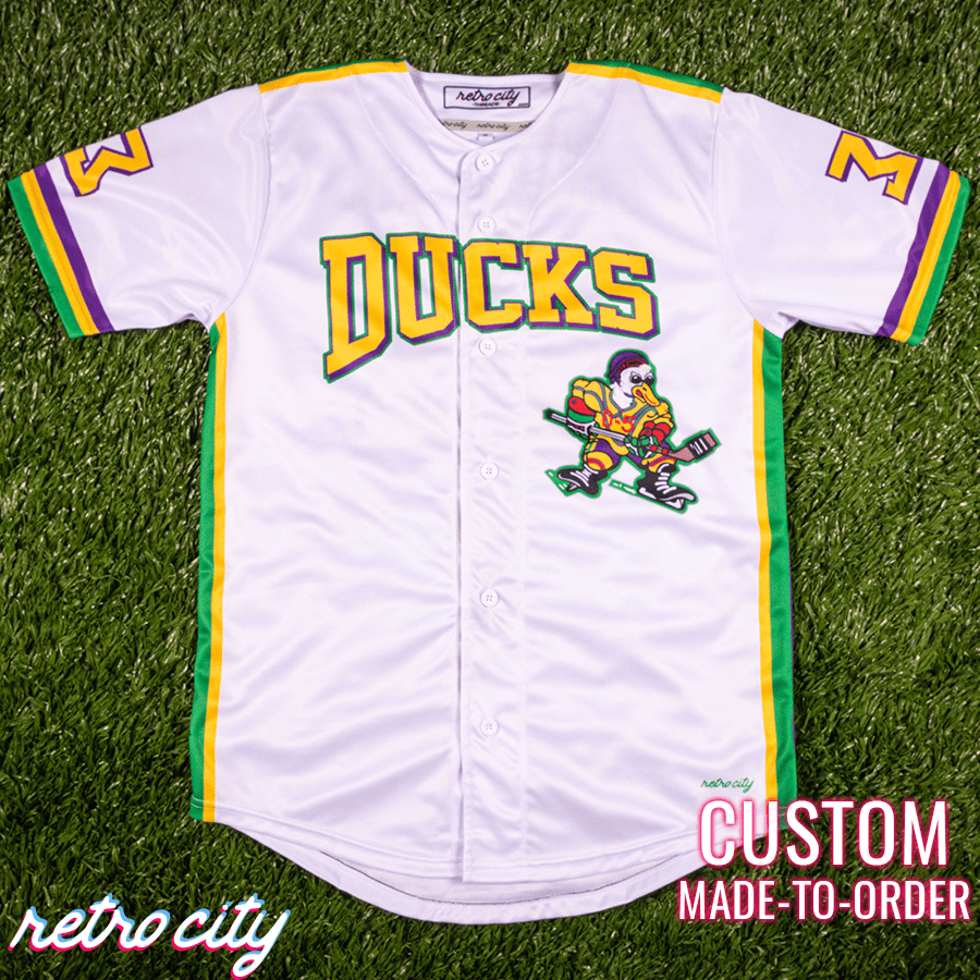 the 'mighty ducks' goldberg custom baseball jersey, MIghty Ducks jersey, custom baseball jersey