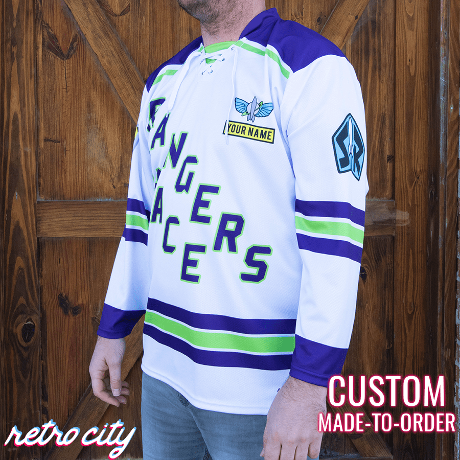 Space Rangers Star Command Lace-Up Hockey Jersey (White) Youth Medium