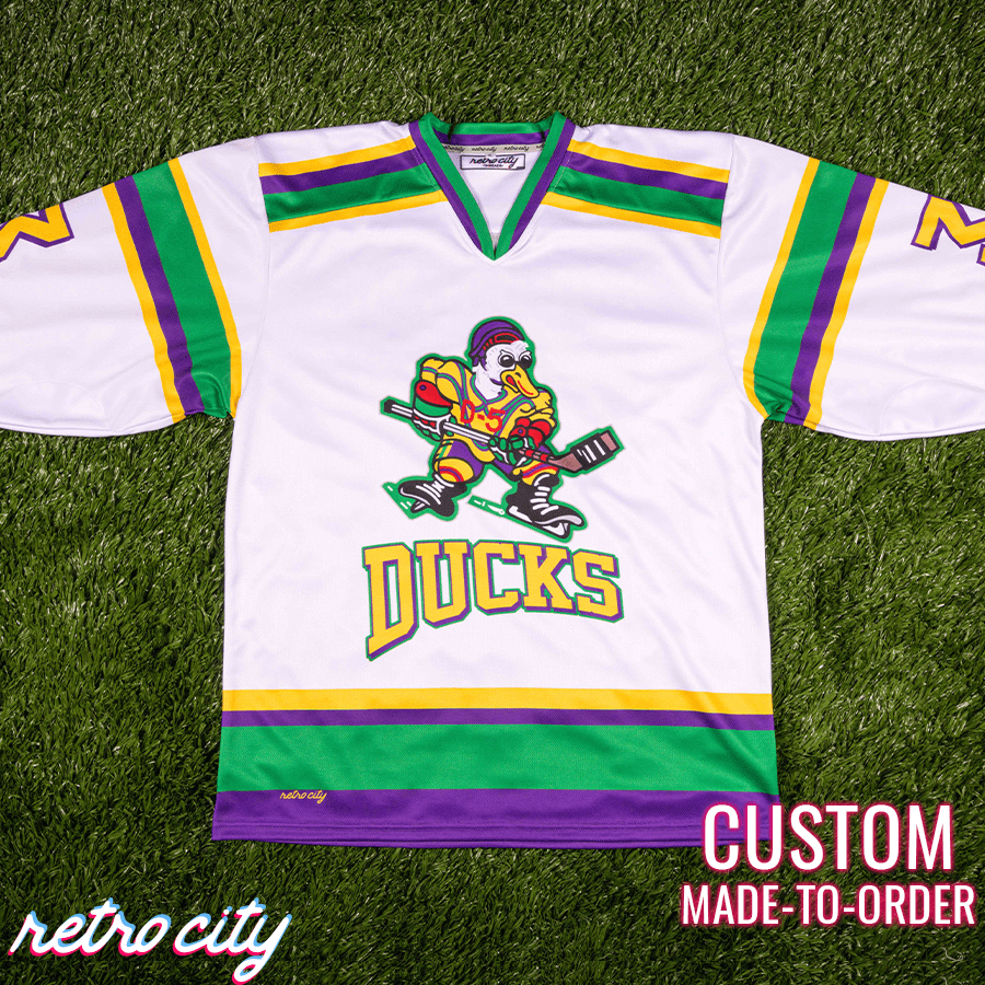 Custom mighty ducks movie jersey sales
