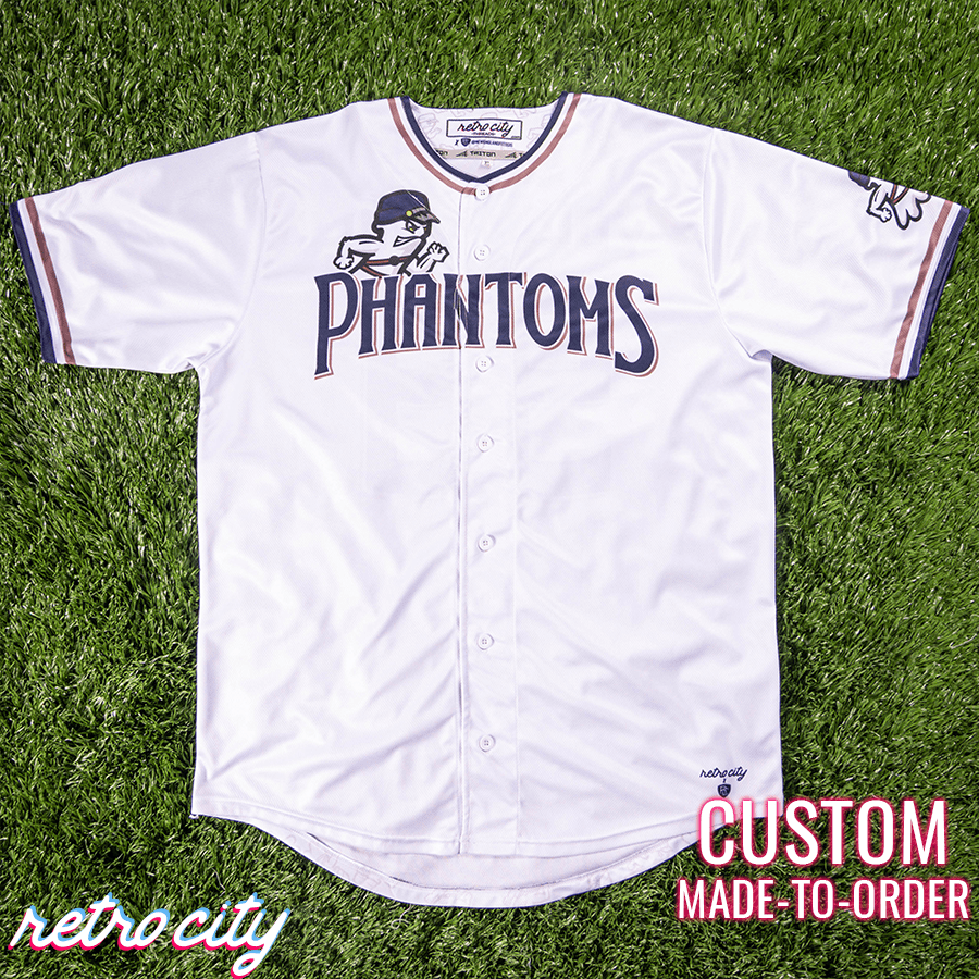 phantoms retro league custom baseball jersey (home)
