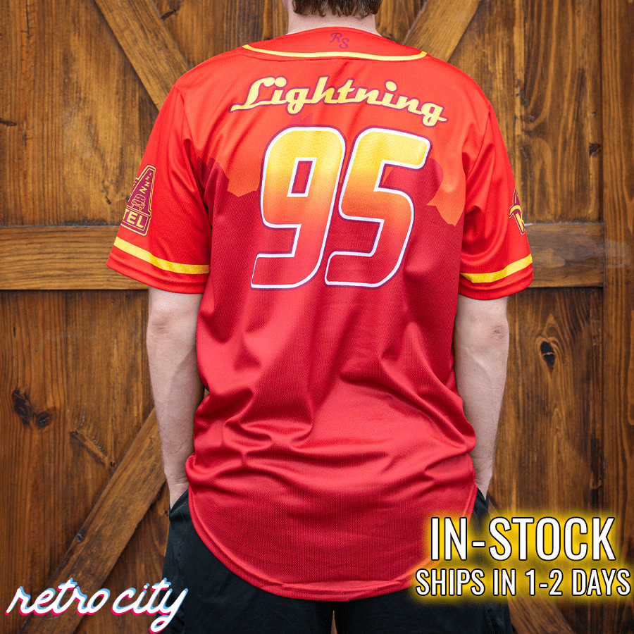 radiator springs full-button baseball fan jersey *in-stock*