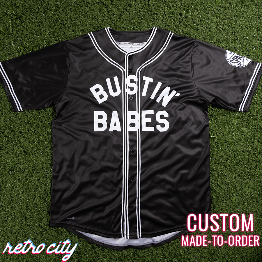 bustin' babes 1927 babe ruth custom vintage baseball jersey