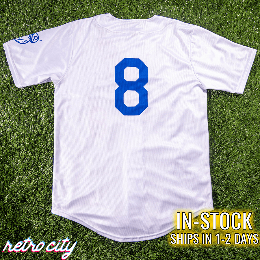 droids los angeles full-button baseball jersey (white) *in-stock*