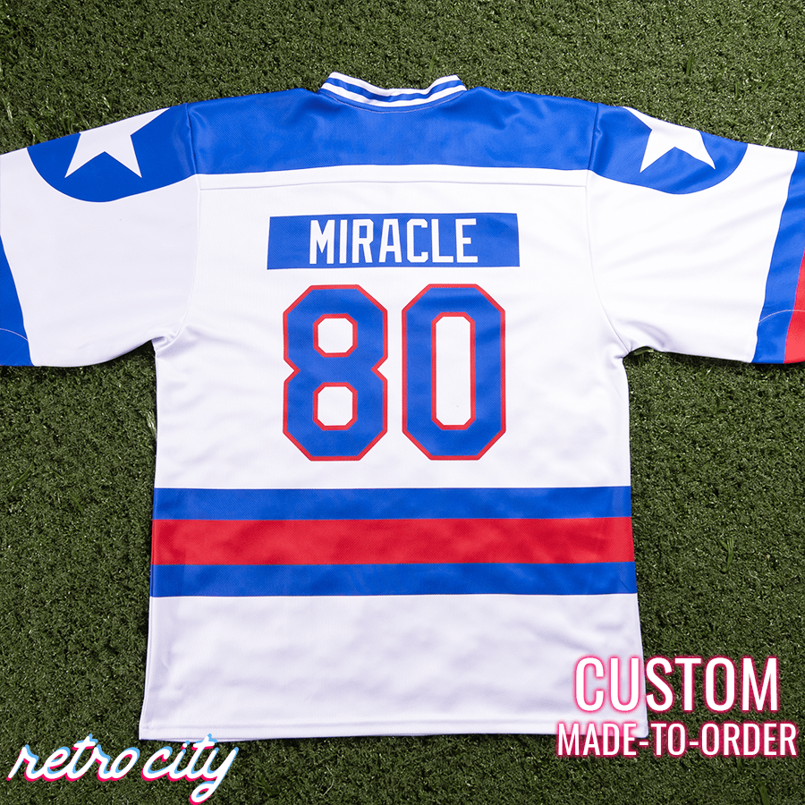 Miracle on Ice USA Custom Hockey Jersey Youth Medium