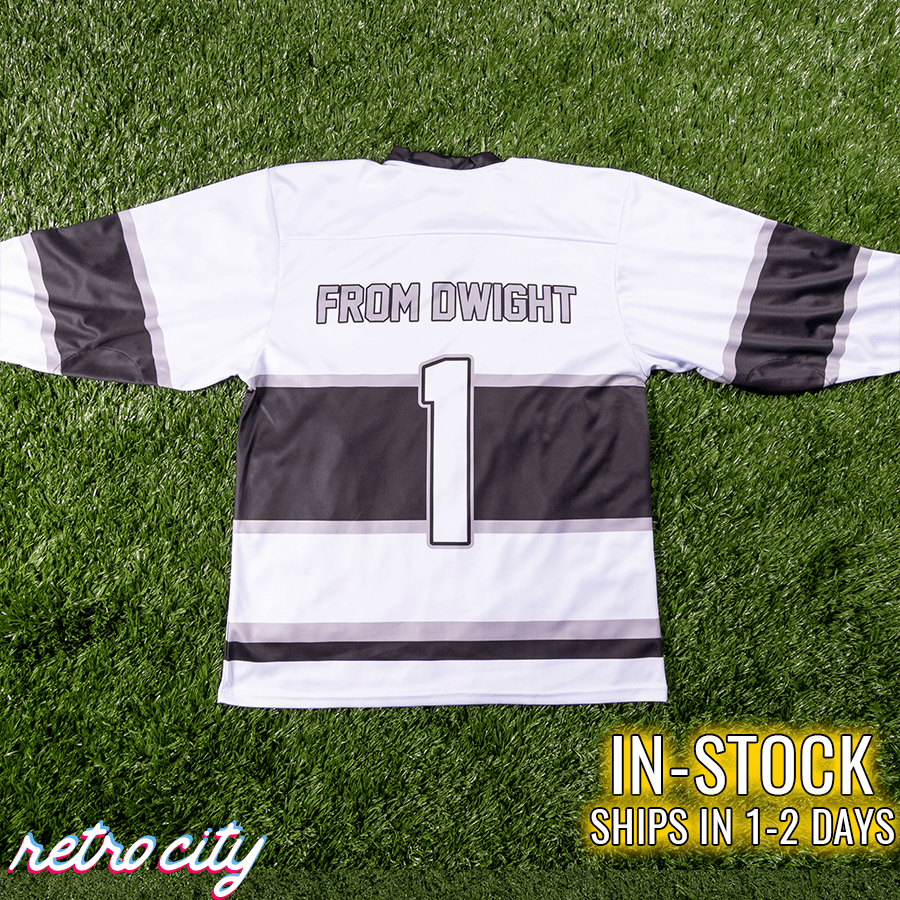 dunder mifflin the office hockey jersey *in-stock*