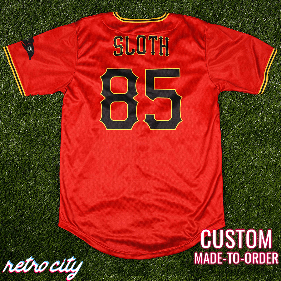 Sloth Pirates Baseball Jersey (Black) *IN-STOCK* Adult XL
