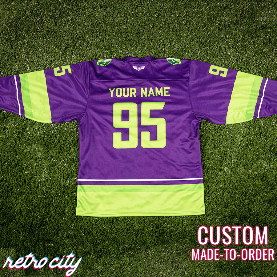 Space Rangers Star Command LaceUp Hockey Jersey (Purple) Retro City