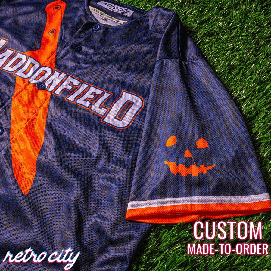 Haddonfield Halloween Custom Baseball Jersey – Retro City Threads