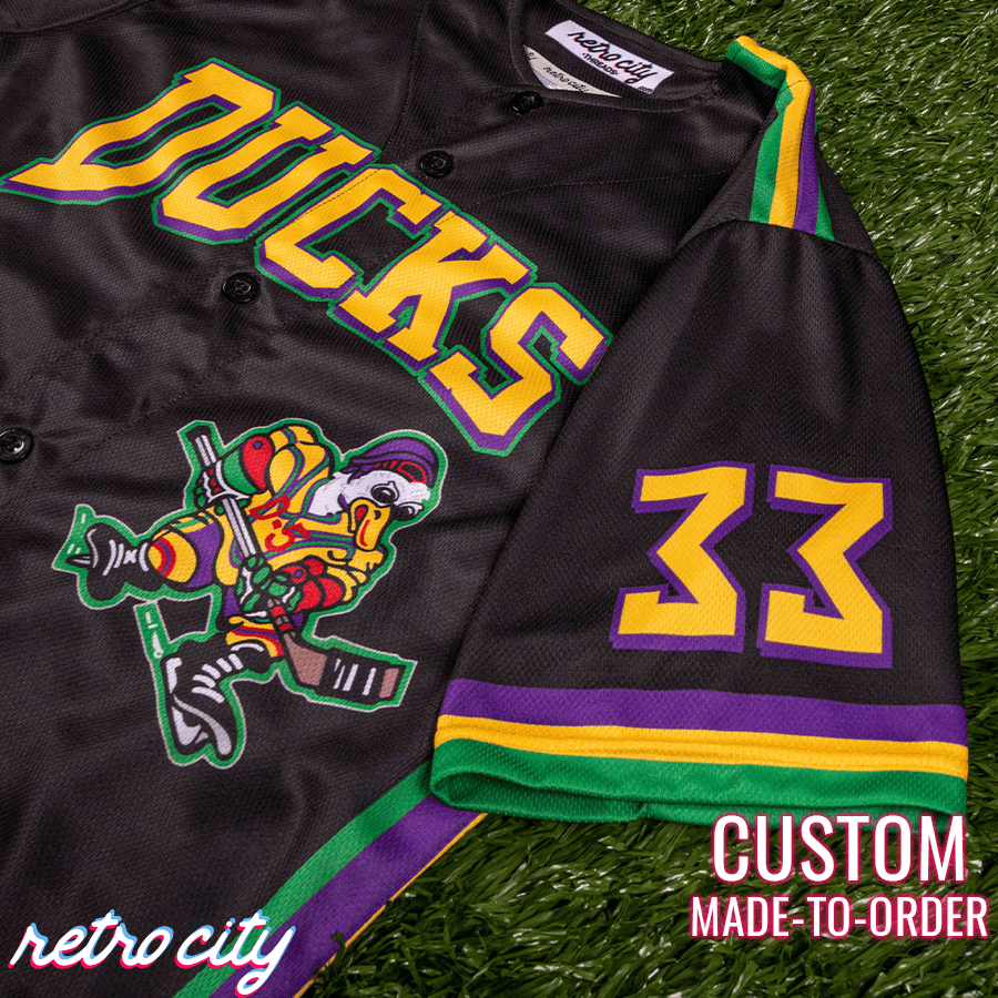 the 'mighty ducks' goldberg custom baseball jersey, Mighty Ducks