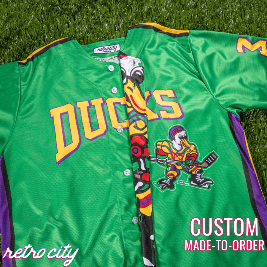 the 'mighty ducks' goldberg custom baseball jersey
