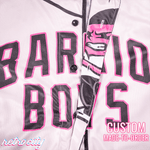 barrio boys retro league custom baseball jersey (home)