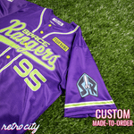space rangers full-button baseball fan jersey (purple)