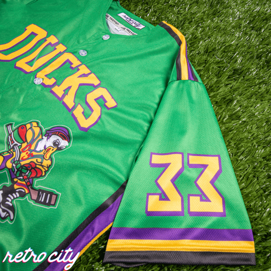 retro-city-threads The Mighty Ducks Goldberg Jersey- Custom Mighty Ducks Goldberg Jersey Adult Small