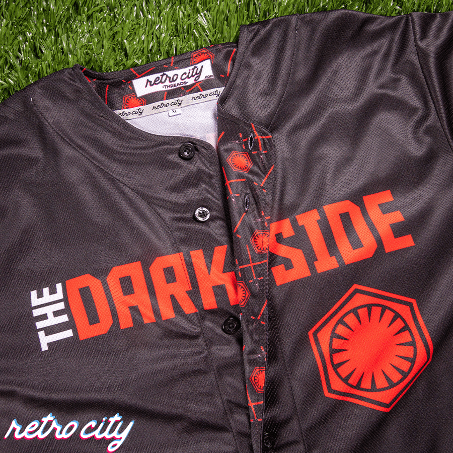 dark side first order full-button baseball fan jersey