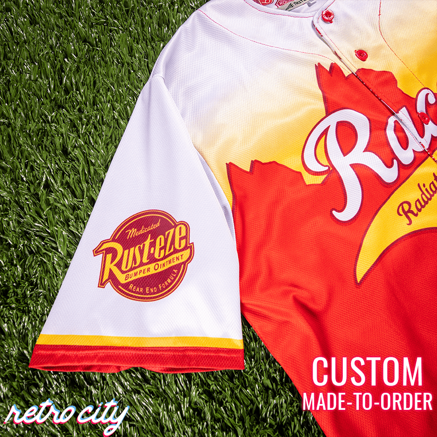 Radiator Springs Racers Full-Button Baseball Fan Jersey – Retro