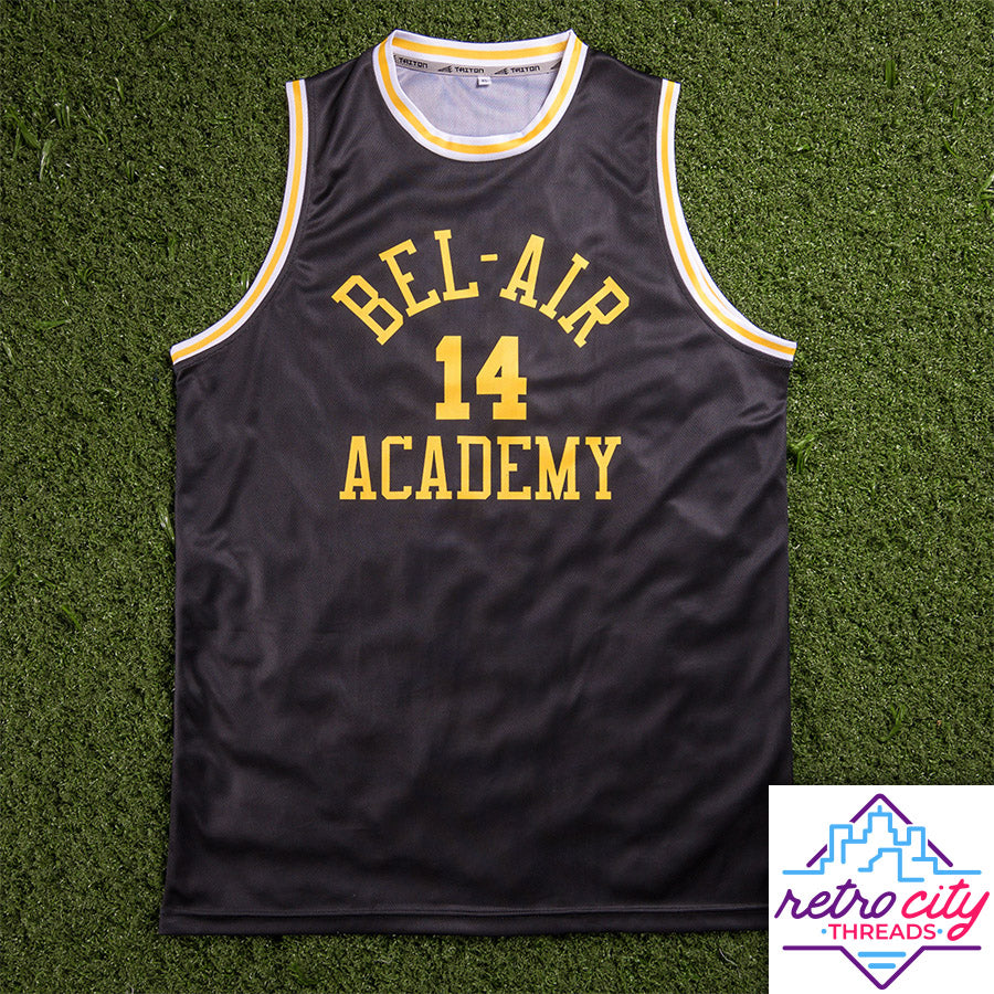 bel-air academy will smith fresh prince custom basketball jersey (black)